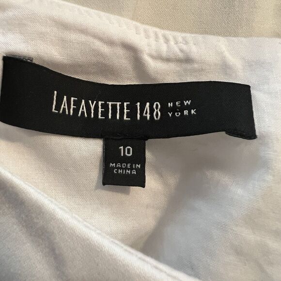 Lafayette 148 New York Dress 10 Embroidered Silk Blend - Picture 3 of 5